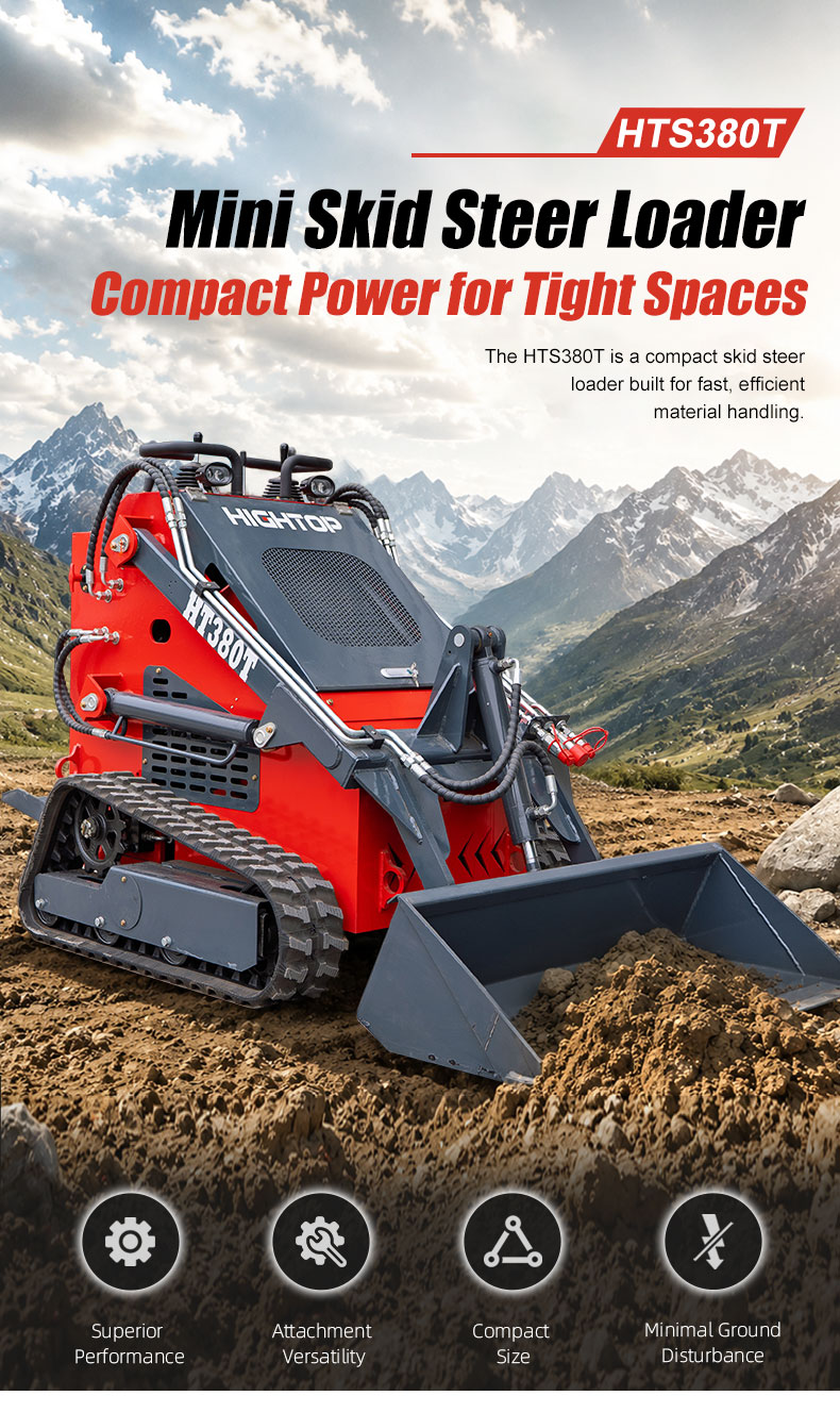  HT380T Mini Skid Steer Loader