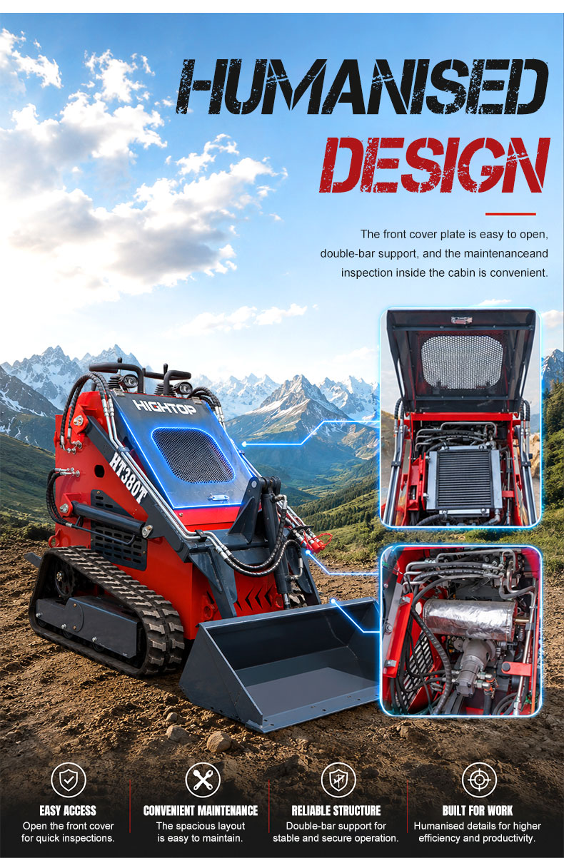  HT380T Mini Skid Steer Loader