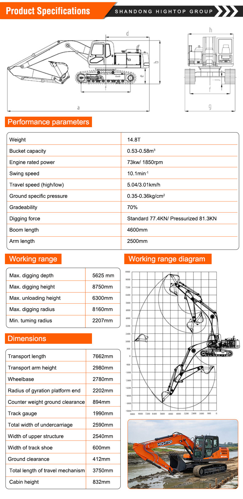  HT-150 Crawler Excavator